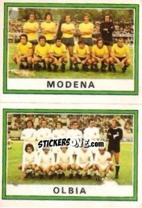 Sticker Squadra Modena / Olbia - Calciatori 1973-1974 - Panini