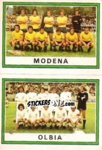 Sticker Squadra Modena / Olbia - Calciatori 1973-1974 n. 580 - Panini