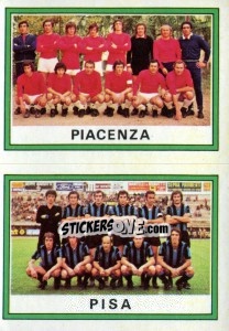 Sticker Squadra Piacenza / Pisa - Calciatori 1973-1974 - Panini