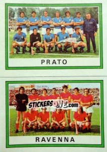Sticker Squadra Prato / Ravenna - Calciatori 1973-1974 - Panini