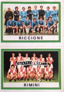 Figurina Squadra Riccione / Rimini - Calciatori 1973-1974 - Panini