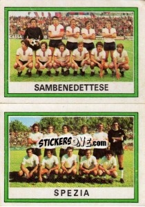 Figurina Squadra Sambenedettese / Spezia - Calciatori 1973-1974 - Panini
