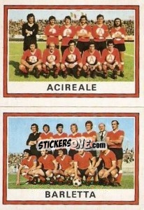 Cromo Squadra Acireale / Barletta - Calciatori 1973-1974 - Panini