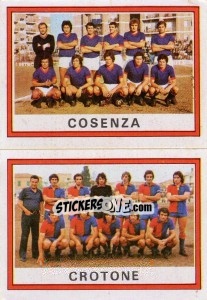 Figurina Squadra Cosenza / Crotone - Calciatori 1973-1974 - Panini