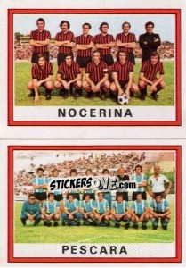 Figurina Squadra Nocerina / Pescara - Calciatori 1973-1974 - Panini