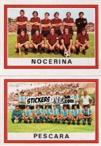 Sticker Squadra Nocerina / Pescara - Calciatori 1973-1974 n. 597 - Panini