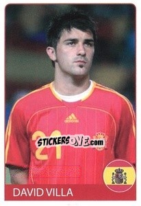 Sticker David Villa - Euro 2008 n. 242 - Rafo