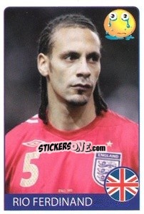 Sticker Rio Ferdinand - Euro 2008 n. 318 - Rafo