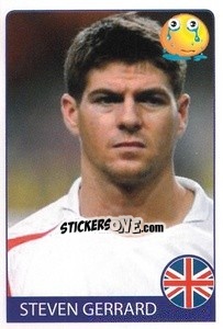Sticker Steven Gerrard - Euro 2008 n. 324 - Rafo