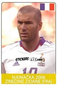 Sticker Zinedine Zidane - World Cup 2010 - Rafo