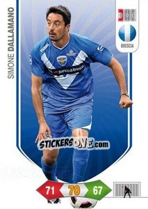 Sticker Simone Dallamano - Calciatori 2010-2011. Adrenalyn XL n. 32 - Panini