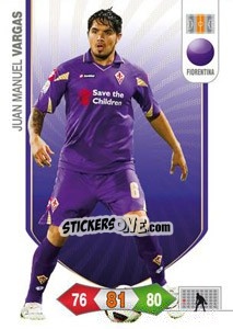 Sticker Juan Manuel Vargas - Calciatori 2010-2011. Adrenalyn XL - Panini