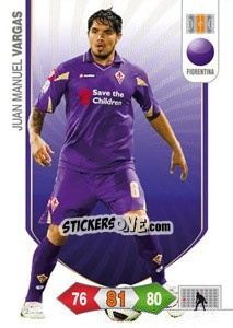 Sticker Juan Manuel Vargas - Calciatori 2010-2011. Adrenalyn XL n. 105 - Panini