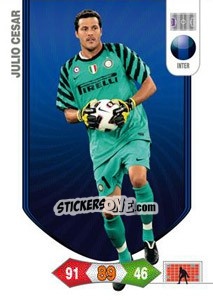 Figurina Julio Cesar - Calciatori 2010-2011. Adrenalyn XL - Panini