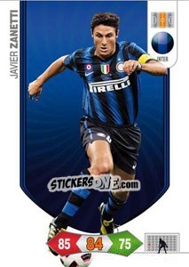 Sticker Javier Zanetti - Calciatori 2010-2011. Adrenalyn XL n. 132 - Panini
