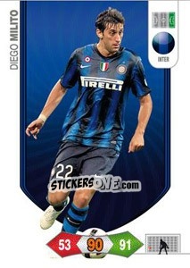 Figurina Diego Milito - Calciatori 2010-2011. Adrenalyn XL - Panini