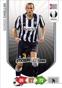 Sticker Giorgio Chiellini - Calciatori 2010-2011. Adrenalyn XL n. 142 - Panini