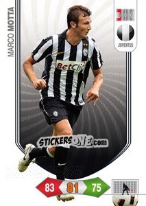 Sticker Marco Motta - Calciatori 2010-2011. Adrenalyn XL n. 143 - Panini