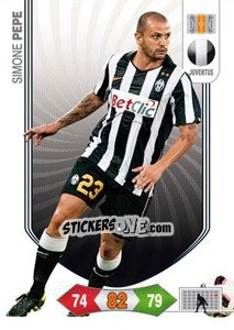 Sticker Simone Pepe - Calciatori 2010-2011. Adrenalyn XL n. 147 - Panini