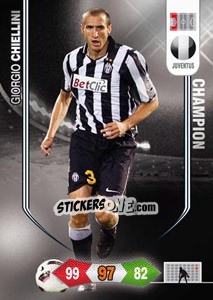 Sticker Giorgio Chiellini - Calciatori 2010-2011. Adrenalyn XL n. 152 - Panini