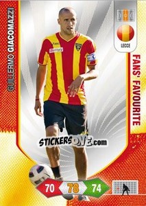 Cromo Guillermo Giacomazzi - Calciatori 2010-2011. Adrenalyn XL - Panini