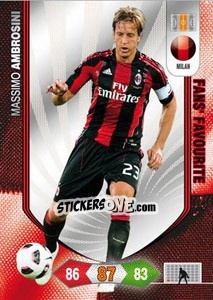 Sticker Massimo Ambrosini - Calciatori 2010-2011. Adrenalyn XL n. 195 - Panini