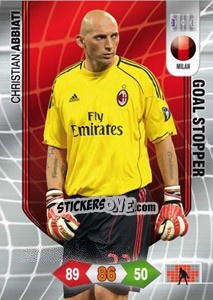 Sticker Christian Abbiati - Calciatori 2010-2011. Adrenalyn XL n. 196 - Panini