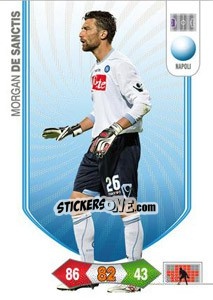 Sticker Morgan De Sanctis - Calciatori 2010-2011. Adrenalyn XL n. 197 - Panini