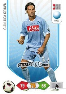 Sticker Gianluca Grava - Calciatori 2010-2011. Adrenalyn XL n. 198 - Panini