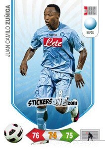 Sticker Juan Camilo Zuñiga - Calciatori 2010-2011. Adrenalyn XL n. 201 - Panini