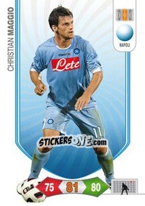 Sticker Christian Maggio - Calciatori 2010-2011. Adrenalyn XL n. 204 - Panini