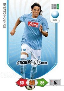 Sticker Edinson Cavani - Calciatori 2010-2011. Adrenalyn XL n. 206 - Panini