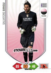 Sticker Salvatore Sirigu - Calciatori 2010-2011. Adrenalyn XL n. 211 - Panini