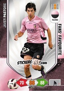 Figurina Javier Pastore - Calciatori 2010-2011. Adrenalyn XL - Panini