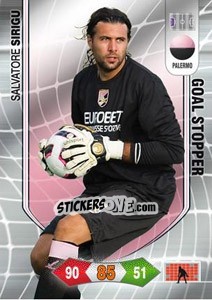 Sticker Salvatore Sirigu - Calciatori 2010-2011. Adrenalyn XL n. 224 - Panini