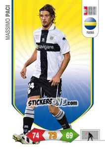 Sticker Massimo Paci - Calciatori 2010-2011. Adrenalyn XL n. 228 - Panini