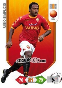 Sticker Fabio Simplicio - Calciatori 2010-2011. Adrenalyn XL n. 246 - Panini