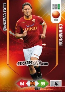 Sticker Francesco Totti - Calciatori 2010-2011. Adrenalyn XL n. 250 - Panini