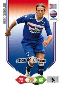 Sticker Reto Ziegler - Calciatori 2010-2011. Adrenalyn XL n. 256 - Panini