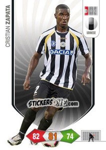 Sticker Cristian Zapata - Calciatori 2010-2011. Adrenalyn XL n. 268 - Panini