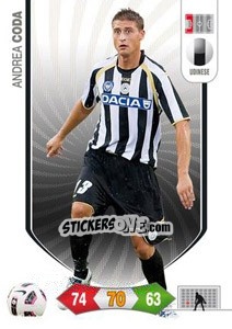 Figurina Andrea Coda - Calciatori 2010-2011. Adrenalyn XL - Panini