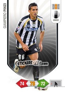 Sticker Giampiero Pinzi - Calciatori 2010-2011. Adrenalyn XL n. 274 - Panini