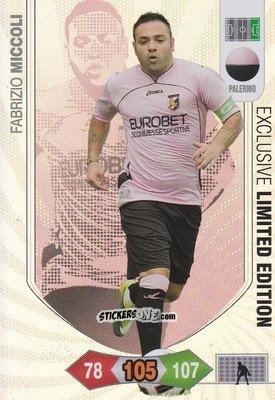 Sticker Fabrizio Miccoli - Calciatori 2010-2011. Adrenalyn XL n. L12 - Panini