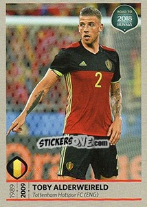Sticker Toby Alderweireld - Road to 2018 FIFA World Cup Russia n. 4 - Panini