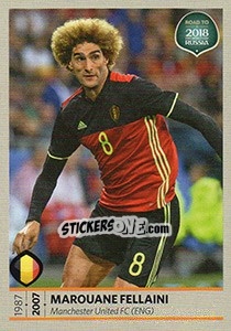 Sticker Marouane Fellaini - Road to 2018 FIFA World Cup Russia n. 8 - Panini