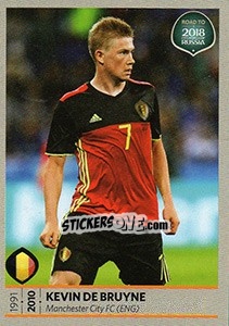 Sticker Kevin De Bruyne - Road to 2018 FIFA World Cup Russia n. 11 - Panini