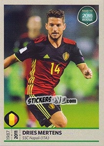 Sticker Dries Mertens - Road to 2018 FIFA World Cup Russia n. 14 - Panini
