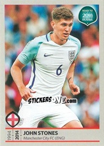 Sticker John Stones - Road to 2018 FIFA World Cup Russia - Panini