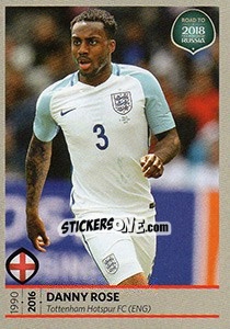 Sticker Danny Rose - Road to 2018 FIFA World Cup Russia n. 54 - Panini