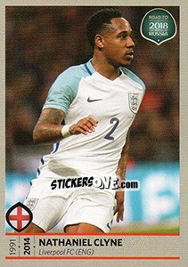 Sticker Nathaniel Clyne - Road to 2018 FIFA World Cup Russia n. 55 - Panini